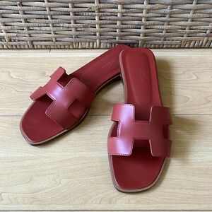 Hermes Oran Sandals Orange Brûlée